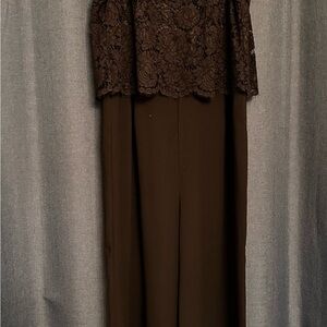 H&M Black Lace Wide Leg Jumpsuit